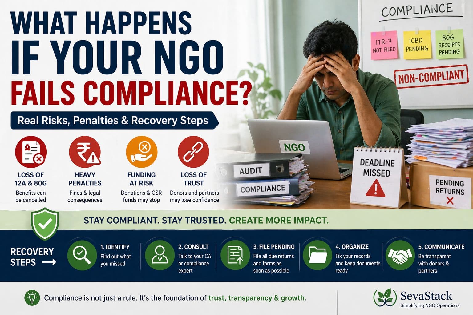 What Happens If Your NGO Fails Compliance? Real Risks, Penalties & Recovery Steps (India 2026)